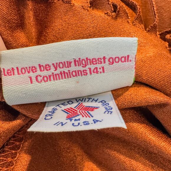 Ver'e'ne, Super Soft Western Brown Poncho w/ Fringe and Decorative Buttons, OSFA - Picture 8 of 11